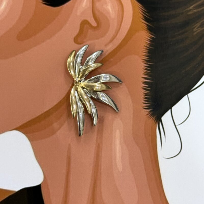 Two Tone Spike Earring